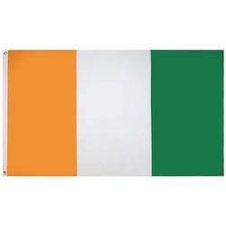 AZ FLAG - Drapeau Côte d'Ivoire - 150x90 cm - Drapeau Ivoirien 100% Polyester Avec Oeillets Métalliques Intégrés - Pavillon 110 g