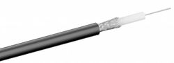 Goobay 50093 RG58 coaxkabel/antennekabel per meter / 2-voudig afgeschermd / 50 ohm SAT-kabel met CCS-geleider / 5mm satellietkabel/zwart / 100m