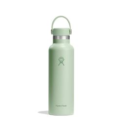 HYDRO FLASK - Standard Mouth Gourde Isotherme 621 ml (21 oz) - Bouteille Inox à Isolation Sous Vide - Bouchon Antifuite et Revêtement par Poudre - Aloe