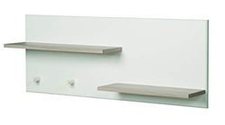 roba Estantería de Pared, repisa para habitación de bebé 'Felicia', sobre la cómoda con Cambiador de la habitación Infantil, con 2 estantes y 2 Ganchos