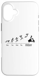 Moped Scooter Bike Scooter Moped Weekend Motorcycle Case for iPhone 16 Plus