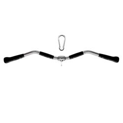 Yes4All Accesorios de barra desplegable LAT de agarre ancho con asas de goma/accesorio de tracción LAT para equipos de gimnasio, barra de presión hacia abajo/accesorio de cable, empuñaduras de goma