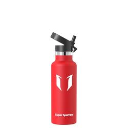 Super Sparrow Gourde Isotherme - 18/10 Ultra Léger Bouteille Isotherme - 500ml - Gourde INOX Bouche Standard - Gourde Enfant sans BPA, pour Sport, Voyages, L'école, Bureau, Maison