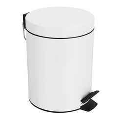 Spirella (3 litros, Coleção branca Sydney, Lixeira com Pedal Ø 17 x 24,5, metal