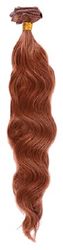 BIFULL Extension 50 cm bouclée modèle 30 Blond Clair doré cuivré, Noir, Estandar