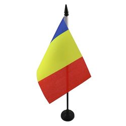 AZ FLAG Bandera de Mesa de Rumania 15x10cm - BANDERINA de DESPACHO RUMANA 10 x 15 cm