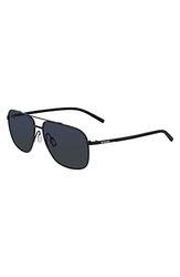 Columbia Heren Mist Trail Zonnebril, Matte zwart/blauwe spiegellens, One Size