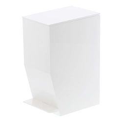 Yamazaki 3385 Tower Step~on Trash Can, White, ABS Resin, 12 x 19 x 27.5 cm