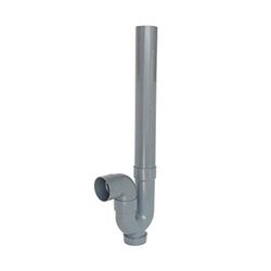 SOMATHERM FOR YOU HML-00465 Sifão de descarga universal (máquina de lavar ou máquina de lavar louça) - com tomada deguelle-Saída horizontal orientável, cinzento