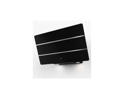 ROBLIN 5629997 - CAMELIA Decorative Wall Hood 800-80 cm - Black Glass - Stainless Steel Strips - 4 Speeds - Timed Booster - Class A - Double Suction - LED Lighting
