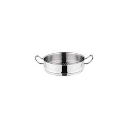 Vogue Cuiseur vapeur triple épaisseur en acier inoxydable et aluminium, 280 mm, Plaque à induction, compatible gaz, électrique et dessus solide, GG034