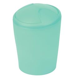 Spirella - Poubelle à bascule MOVE - Design Moderne et Compact - Couvercle Amovible et Facile à Nettoyer - Idéale Salle de Bain ou Cuisine - Vert Basilic - 2L