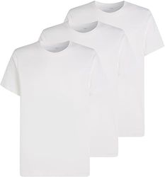 Calvin Klein Hombre Pack de 3 Camisetas Manga Corta Cuello Redondo, Blanco (White), M