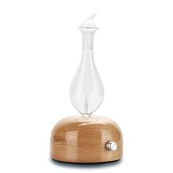 Zen’Arôme Diffuseur d’Huile Essentielle par Nébulisation Aurora - Nébulisateur à Froid Qui Conserve Les Vertus des HE pour l’Aromathérapie - Puissance Ajustable - en Bois FSC et Verre - Éclairage LED