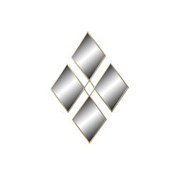 ESPEJO METAL ESPEJO 63X2X90 ROMBO DORADO