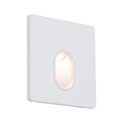 Paulmann 922 Luminária embutida LED, aplique embutido quadrado incl. 1 x 1,7 W, foco embutido, branco, Spot, plástico, lâmpada embutida 2700 K