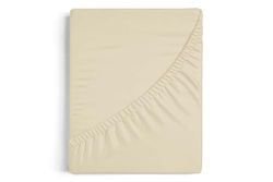 Burrito Blanco Hoeslaken A7, hoeslaken voor bedden 90 x 190/200 cm, katoen en polyester, eenpersoonsbed 90 cm, beige