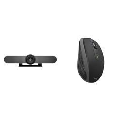 Logitech MeetUp Video Conferencing System, Ultra HD 4K/1080p/720p, 3 Microphones/Adjustable Speakers & MX Anywhere 2S Wireless Mouse, Multi-Device, Bluetooth and 2.4 GHz with USB Unifying Receiver