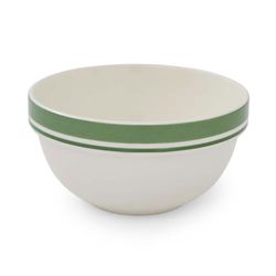 Potter's Stripe Set of 4, 7 Inch Stacking Bowls, Green