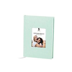 Rössler Papier 18863200651 - Notatnik fotograficzny, miętowy, w kropki, DIN A5, 192 białych kartek, oprawiony, 1 sztuka