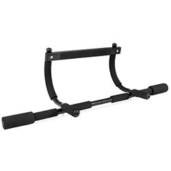 ProsourceFit Multi-Grip Lite Pull Up/Chin Up Bar, Heavy Duty Doorway trainingsbeugel voor het bovenlichaam voor Home Gyms 24"-32" (ps-1240-cu-basic), zwart