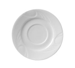 HENDI Soucoupe, pour HENDI Tasse à café-cappuccino 798164 & 798249, bords renforcés,émaillage de qualité,haute résistance,convient à micro-ondes, lave-vaisselle, ø149mm,porcelaine blanche