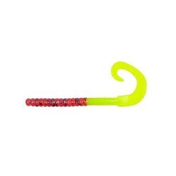 Berkley PowerBait® Power Worm Appât de pêche, Prune/Chartreuse, 18 cm, saveur irrésistible, Profil de ver à Queue bouclée Classique, idéal pour la pêche au Printemps, en été et en Automne