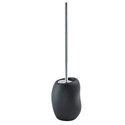 Gedy G-Iside, Black, Dimensions and Weight: 45.8 x 12 x 11.6 cm & 1.295 kg, Made of Resin and Sand, Toilet Brush Design R&S, 2 Year Warranty, one Size