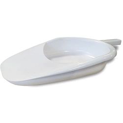 Gisinti - Poêle pour lit pour personnes handicapées, poêle sanitaire, poêles pour hygiène alitétés, urinateur femme en polypropylène atoxique, fabriqué en Italie, 1 pièce couleur blanche