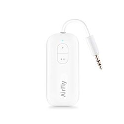 Twelve South AirFly Duo | Wireless transmitter with audio sharing for up to 2 AirPods /wireless headphones to any audio jack for airplane, car, gym or home use