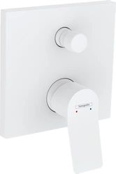 hansgrohe Vivenis Miscelatore monocomando vasca ad incasso con valvola antiriflusso (EN1717), bianco opaco, 75416700