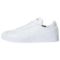 adidas Kvinnor VL Court 2.0 Sneakers, Cloud White/Cloud White/Metallic, 39 1/3 EU