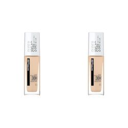 Maybelline New York Foundation, Superstay Active Wear 30 Hour Long-Lasting Liquid Foundation, Lightweight Feel, Water, Sweat and Transfer Resistant, 30 ml, Shade: 03, True Ivory (Pack of 2)
