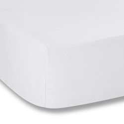 Plain Dyed White Fitted Sheet 180 x 200 + Pillowcase White 50 x 80 (2)