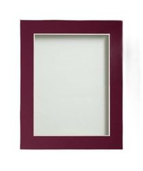 Frame Company Watson Matte Black Picture Photo Frame fitted with Perspex, 30x20 inch with Plum Mount for image size A2