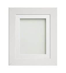 Frame Company Watson White Picture Photo Frame fitted with Perspex, 20x16 inch with White Mount for image size 15x10 inch