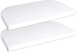 Babybay Lençol-capa jersey deluxe de duas unidades, para os modelos Maxi, Midi, Boxspring, conforto e conforto Plus, branco, 89 x 50 cm (2 unidades)