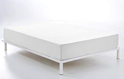 Sábana bajera ajustable de algodón de 600 hilos color blanco