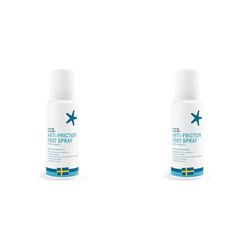 CCS Anti-Friction Foot Spray for increased comfort in the shoe - Prevents skin irritation and chafing caused by friction - 100ml (Pack of 2)
