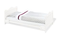 Pinolino Berço florentina, berço estável e conversível, ajustável em altura em 3 posições, incl. Blocos de conversão, pinho lacado em branco, decoração em branco, para colchão de 70 x 140 cm, branco