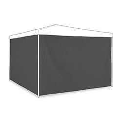 Relaxdays partytent zijwand set van 2, voor feesttenten 2x3m, klittenbandsluiting, waterdicht, kunststof, grijs