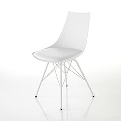 Oresteluchetta Set 2 sedie DIDI White Sedia, Polipropilene, Bianco, H.81 x L.47 x P.53, 2 unità