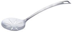 Fackelmann Cuchara de acero inoxidable, ideal para albóndigas, verduras y spätzle, con gancho para colgar, apto para lavavajillas