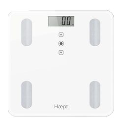 Haepi -Människor väger glasimpedansmätare-kroppsanalys (fett, benmassa, muskelmassa, vattenmassa)- BMI och Kcal- Design och exakt - batterier ingår- 15 års garanti