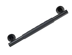 Wenko Maniglia da Parete Secura 40,5 Cm, Maniglia di Sicurezza per Bagno, Doccia, Vasca O Wc, in Acciaio Inossidabile con Superficie Soft Touch per Una Presa Sicura, Nera