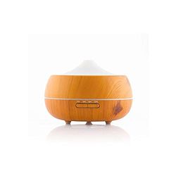 InnovaGoods® Luchtbevochtiger met multicolor LED houtnerf effect, bevochtigt en aromatiseert de lucht, compact en elegant ontwerp, ideaal voor thuis.