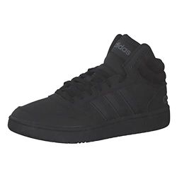 adidas Mäns Hoops 3 livsstil basket Mid Classic skor sneakers, Kärna svart kärna svart grå sex, 45 1/3 EU