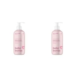 ATTITUDE 2-in-1 Hair Shampoo and Body Wash for Baby, Plant and Mineral-Based Gentle Formula, EWG Verified, Vegan Baby Products, Unscented, 473 mL (Pack of 2)