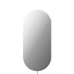 BYON Cenicienta 5299001000 - Espejo de Cristal Ovalado con Borde de luz LED en Color Transparente, 58 x 4,5 x 115 cm