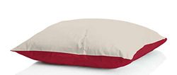 MB HOME BASIC 2 Almohadas de Invierno Iceland, Burdeos/Crema, 50 x 80 cm